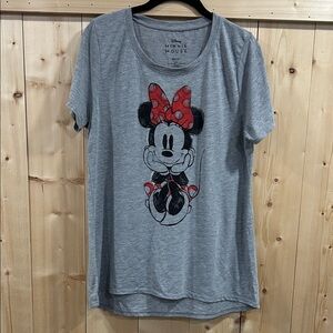 Disney Minnie Mouse Gray Tee, XXL